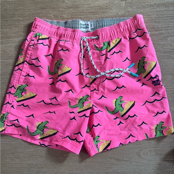 Party Pants Novelty Swim Trunks Drawstring Hot Pink Size Men’s Small - Picture 1 of 8